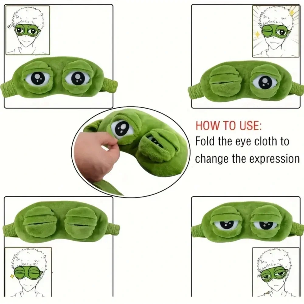 ‼️$7‼️ 🐸Cute Frog Sleep Eye Mask, Eye Protector, Lunch Break Shading Stetchable - Picture 8 of 10